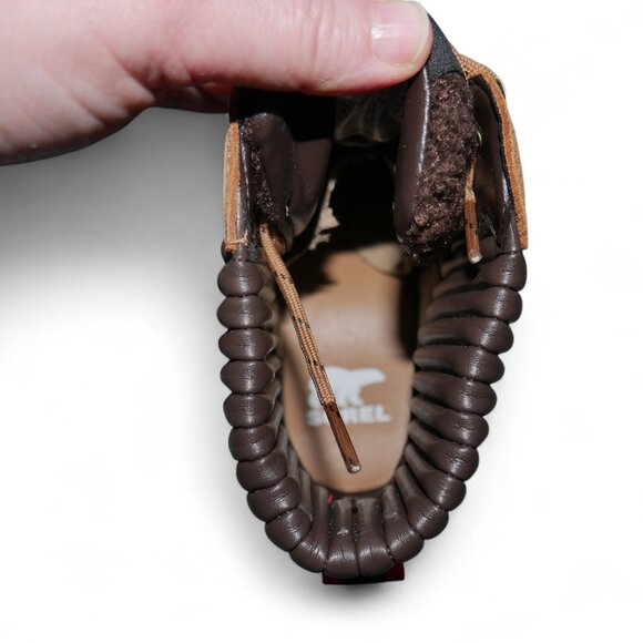 Sorel Brex Heel Waterproof Winter Boots Women's Size 9.5 Brown Sherpa NEW - Picture 8 of 13